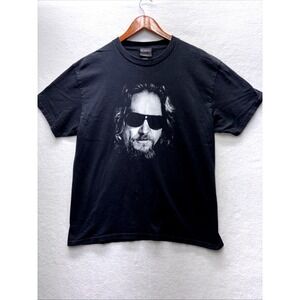 Loser Machine The Dude Tee Size L Black Big Lebowski Strikes & Gutters Tshirt